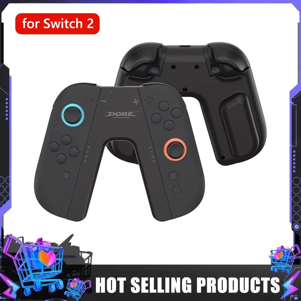 Switch 2 Charger Grip Bracket for NS 2 Joystick Controller Grip Handle Portable Charging Station for Switch 2 Gaming Accessories