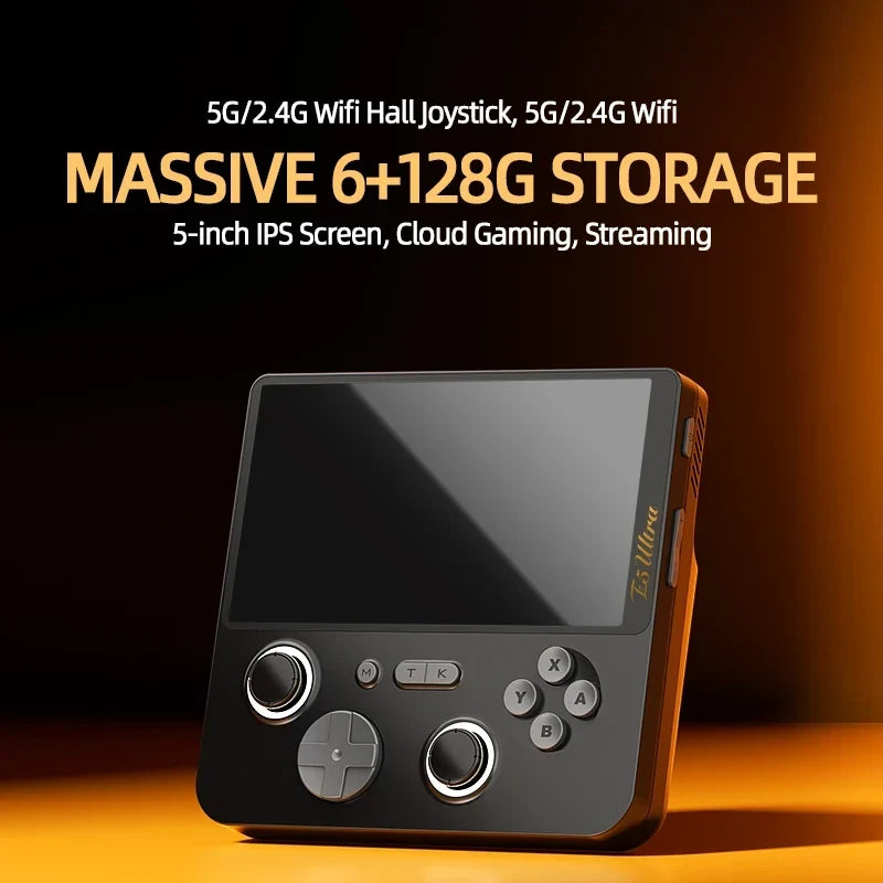 NEW GAMEMT E5 Ultra Handheld Game Console 5" 1280*720 60Hz IPS Touch Screen 5000mAh Hall-Effect Joystick Portable Android System
