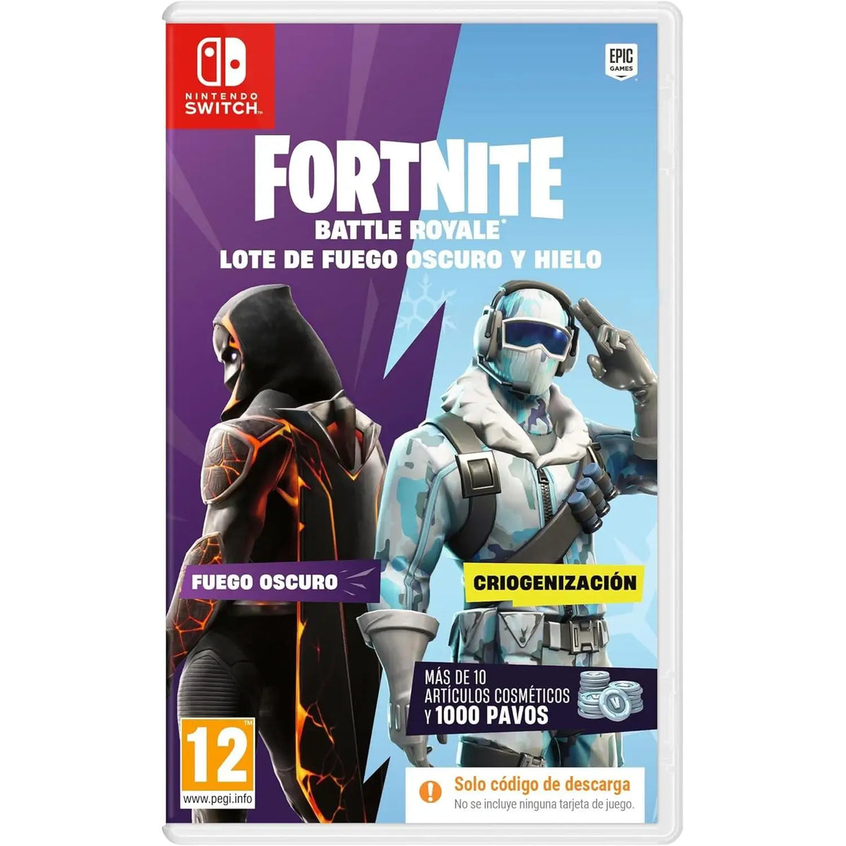 Fortnite Dark Fire and Ice Bundle, Code in Box for Switch, PAL ES
