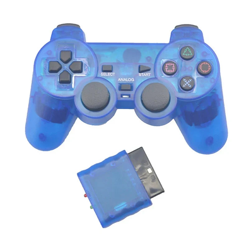 Transparent Wireless Gamepad for Sony PS2, Bluetooth 2.4G