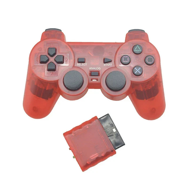 Transparent Wireless Gamepad for Sony PS2, Bluetooth 2.4G