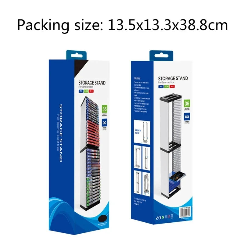 36 Game Disc Storage Tower for PS5 PS4 Xbox One Switch