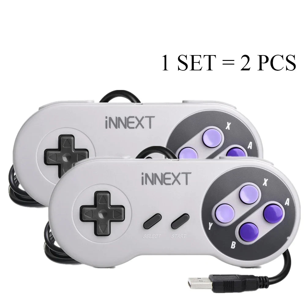 2Pcs/set Wired USB Gamepad Controller Retropi System Pi OS PC Joystick Super sensitive Gaming Joypad ForNintendo/Computer/ NES