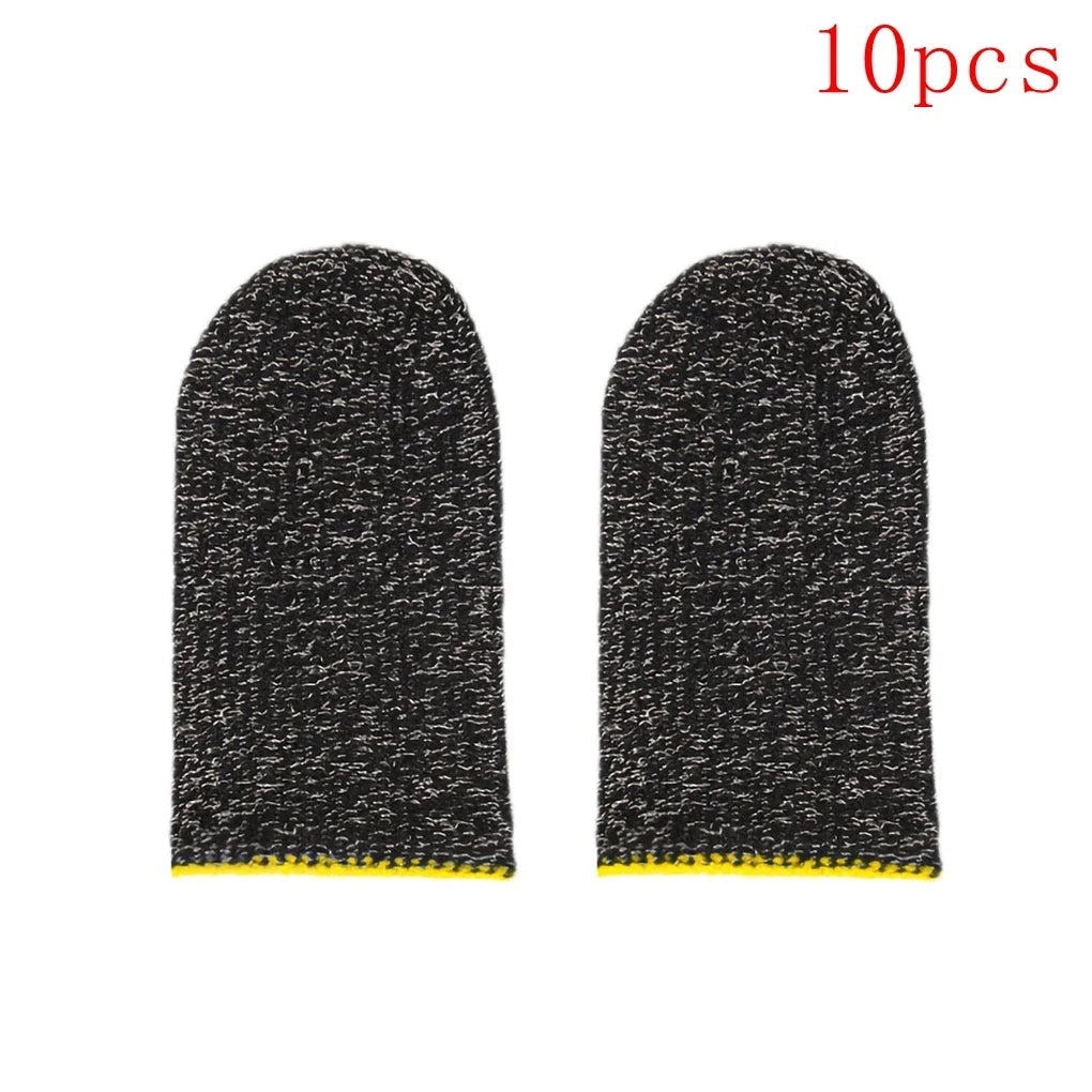 10pcs Mobile Game Fingertip Gloves for Gamer Sweatproof Anti-slip Touch Screen Finger Sleeve Breathable Gaming Fingertip Cover
