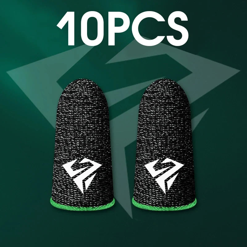 10pcs Mobile Game Fingertip Gloves for Gamer Sweatproof Anti-slip Touch Screen Finger Sleeve Breathable Gaming Fingertip Cover