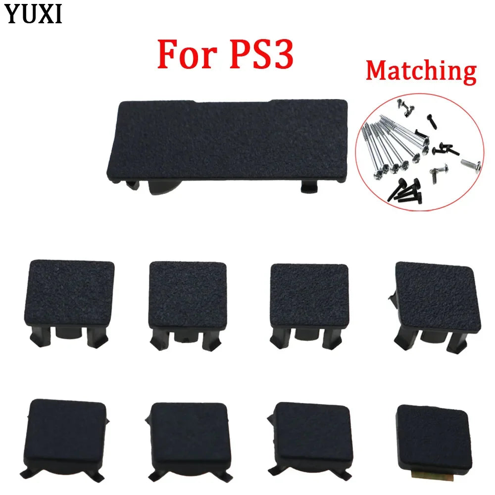Full Screws Set For PS3 Slim 2000 3000 4000 Console Screws Screw Rubber Feet Plastic Cover Set Screws Kit For PlayStation 3