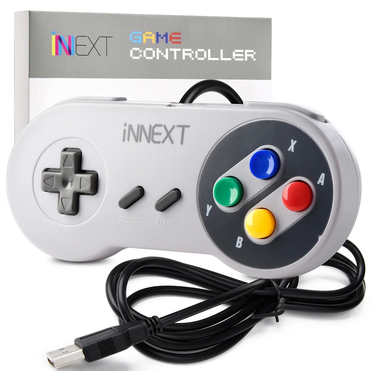 USB Classic Game Controller Joypad Wired Joystick Gamepad for SNES Retro Gaming for Windows 7/8/10 PC MAC Linux Raspberry Pi 3