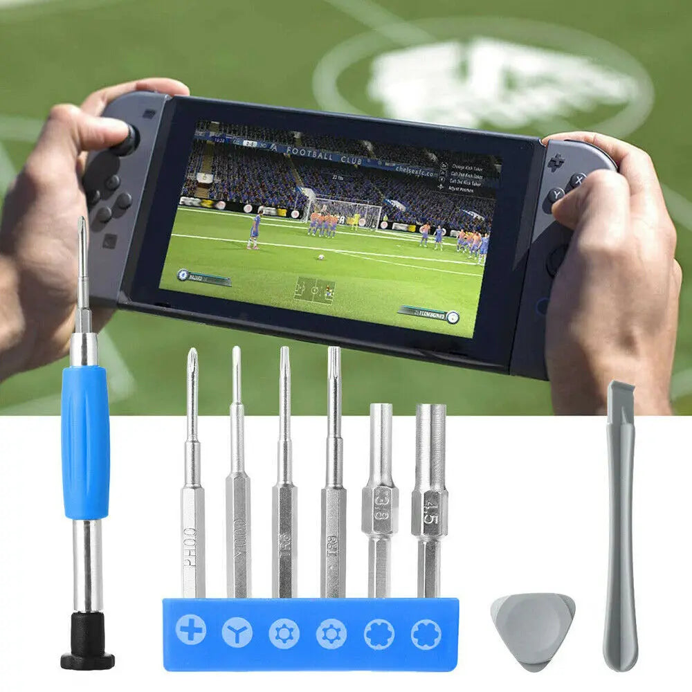 10-in-1 Phillips Triwing Screwdriver Bit Set Console/Cartridge Repair Tool For Nintendo Switch NES N64 NGC Wii GBC Sega etc.