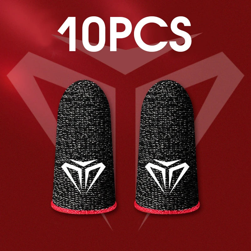 10pcs Mobile Game Fingertip Gloves for Gamer Sweatproof Anti-slip Touch Screen Finger Sleeve Breathable Gaming Fingertip Cover