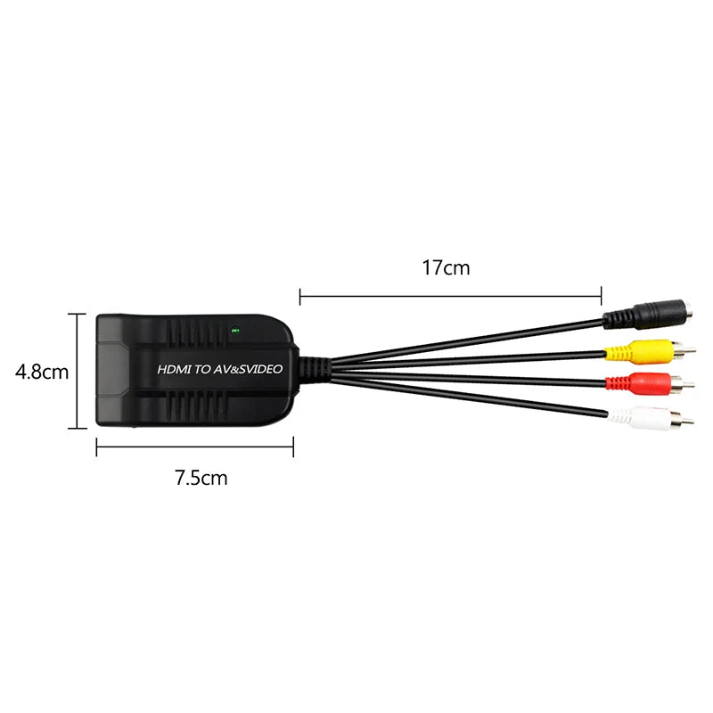 PS4 HDMI to S-Video and RCA Converter Adapter with 1080P