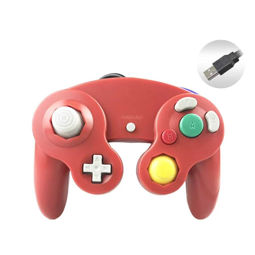 4 Color USB Interface wired game controller gamepad joystick gaming with disc driver for PC  games  NOT For  NGC