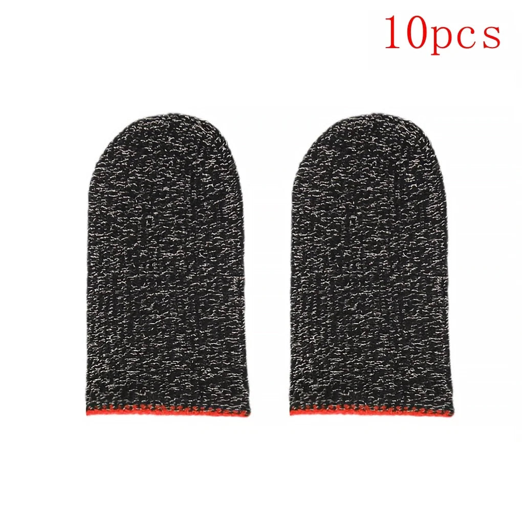 10pcs Mobile Game Fingertip Gloves for Gamer Sweatproof Anti-slip Touch Screen Finger Sleeve Breathable Gaming Fingertip Cover