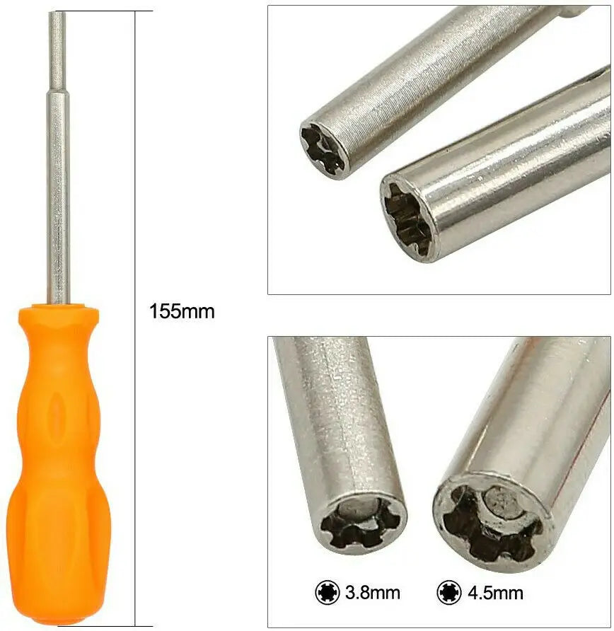 3.8mm and 4.5mm Gamebit Screwdriver Set for N64 SNES