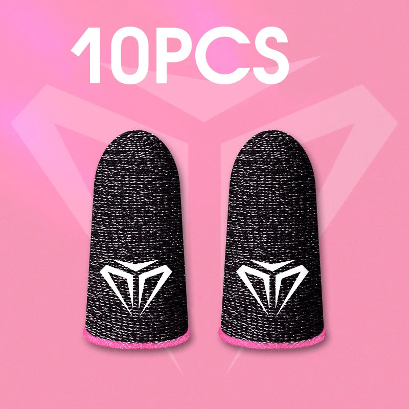 10pcs Mobile Game Fingertip Gloves for Gamer Sweatproof Anti-slip Touch Screen Finger Sleeve Breathable Gaming Fingertip Cover