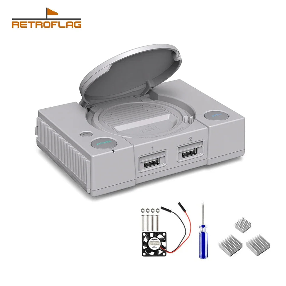 Retroflag PiStation Case Retroflag PSPi Case with Cooling Fan Heatsinks for Raspberry Pi 4 ModelB