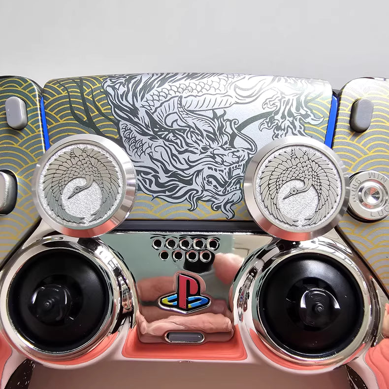Sony PS5 Controller TMR Joystick, Crane Dance Silver Dragon