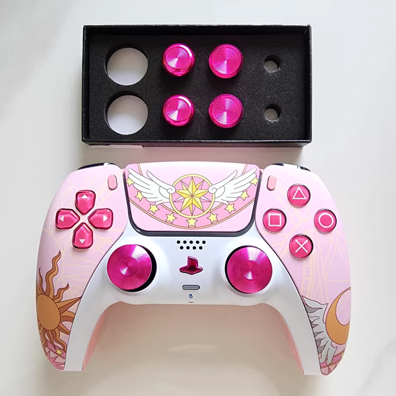 Sony PS5 Controller with Hall TMR Joysticks, Sakura Star Edition