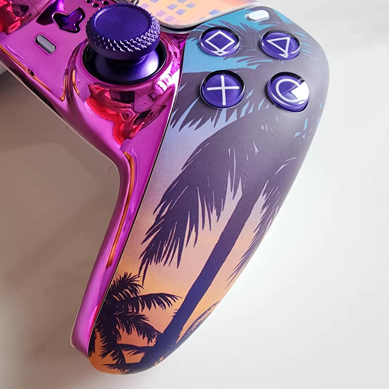 Sony PS5 Controller with Hall TMR Joysticks, GTA Purple Coconut