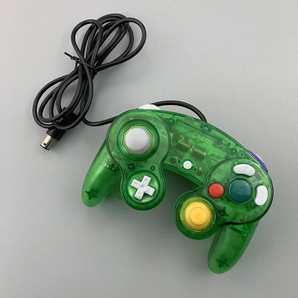 Transparent for GameCube For NGC Gamepad One Button Wired Game Controller Joystick for NGC Game Console