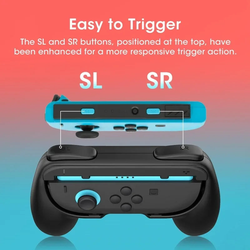 2 Pack Hand Grips for Nintendo Switch 2 Joy-Con 2, Anti-Slip