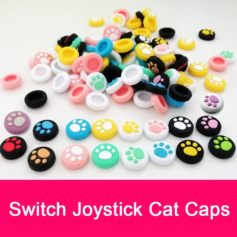 Cat Paw Silicone Joystick Cap for Nintendo Game Grip Controller Cap Soft Touch Cat Paw Theme Joystick Cap Cover Case