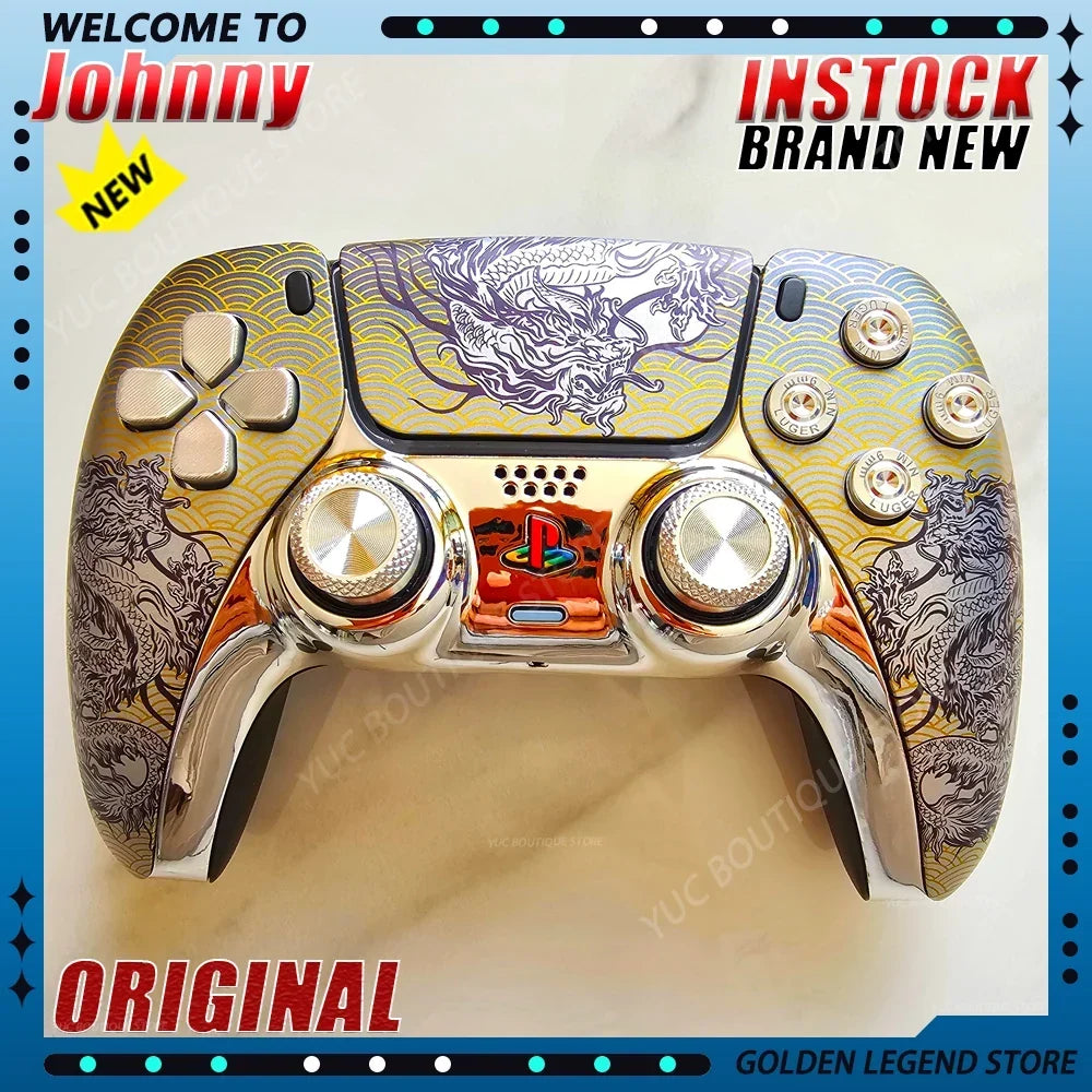 Johnny Old Video Gamer Golden Dragon Wireless Controller, TMR