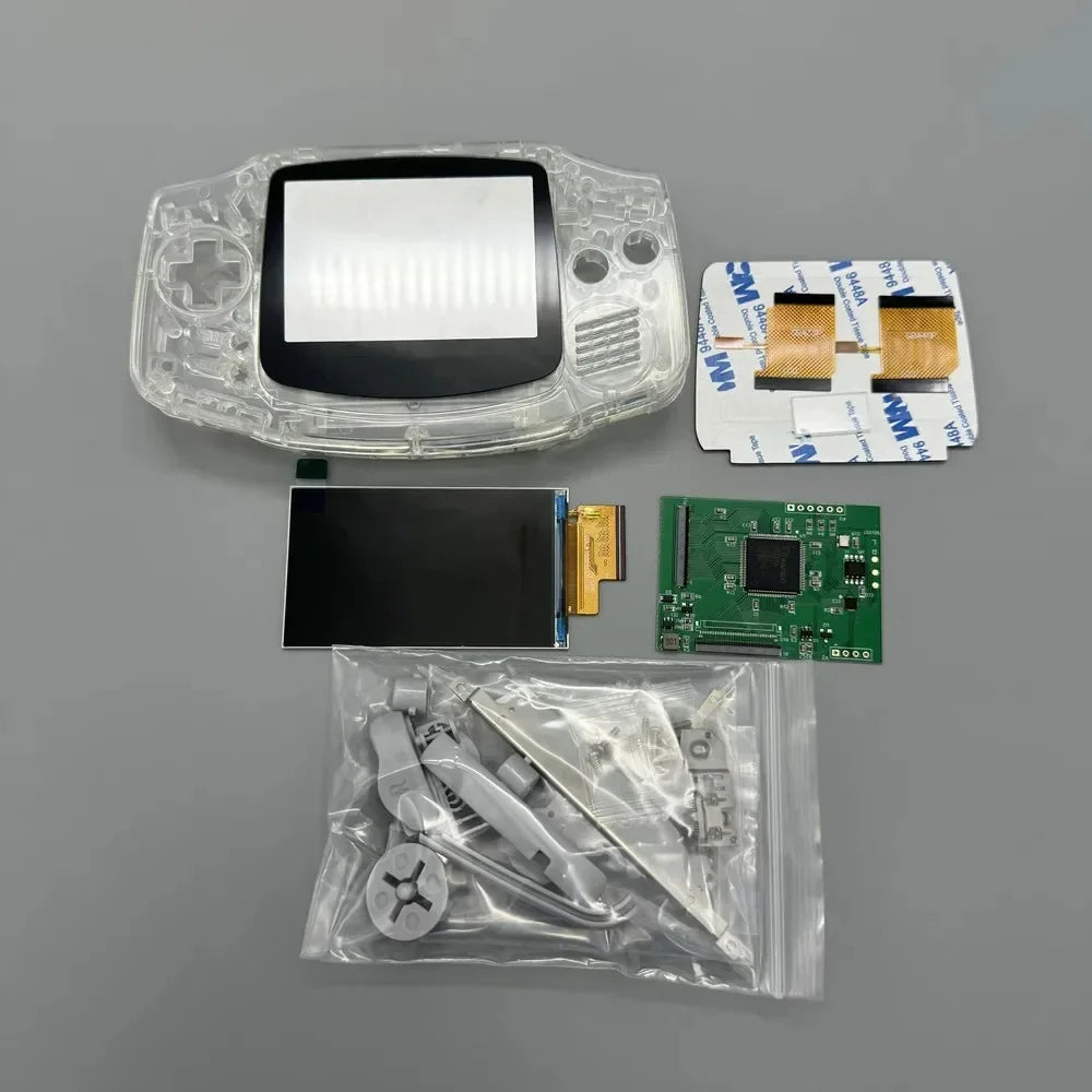 GBA 2.9" IPS LCD Kit, High Brightness, No Shell Cutting