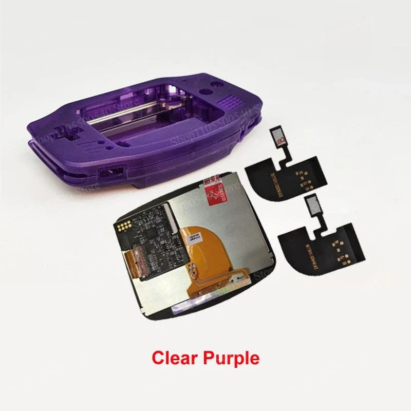 Full New GBA IPS V4 Laminated Screen Kits for Gameboy Advance IPS Screen 15 Levels High Brightness Gaming Screen with Shell
