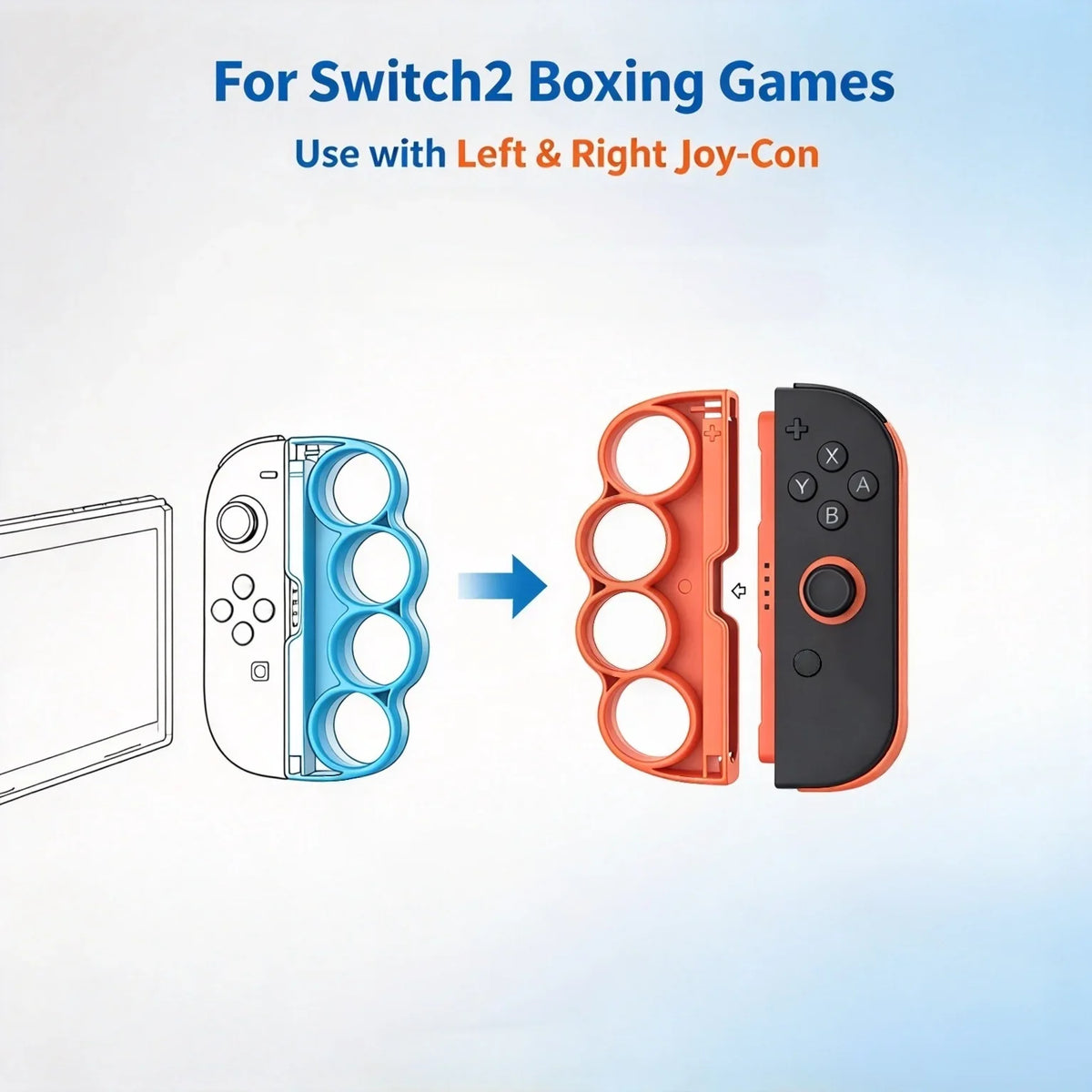 Boxing Grips for Nintendo Switch 2 Joy-Con, Finger Clasp Design