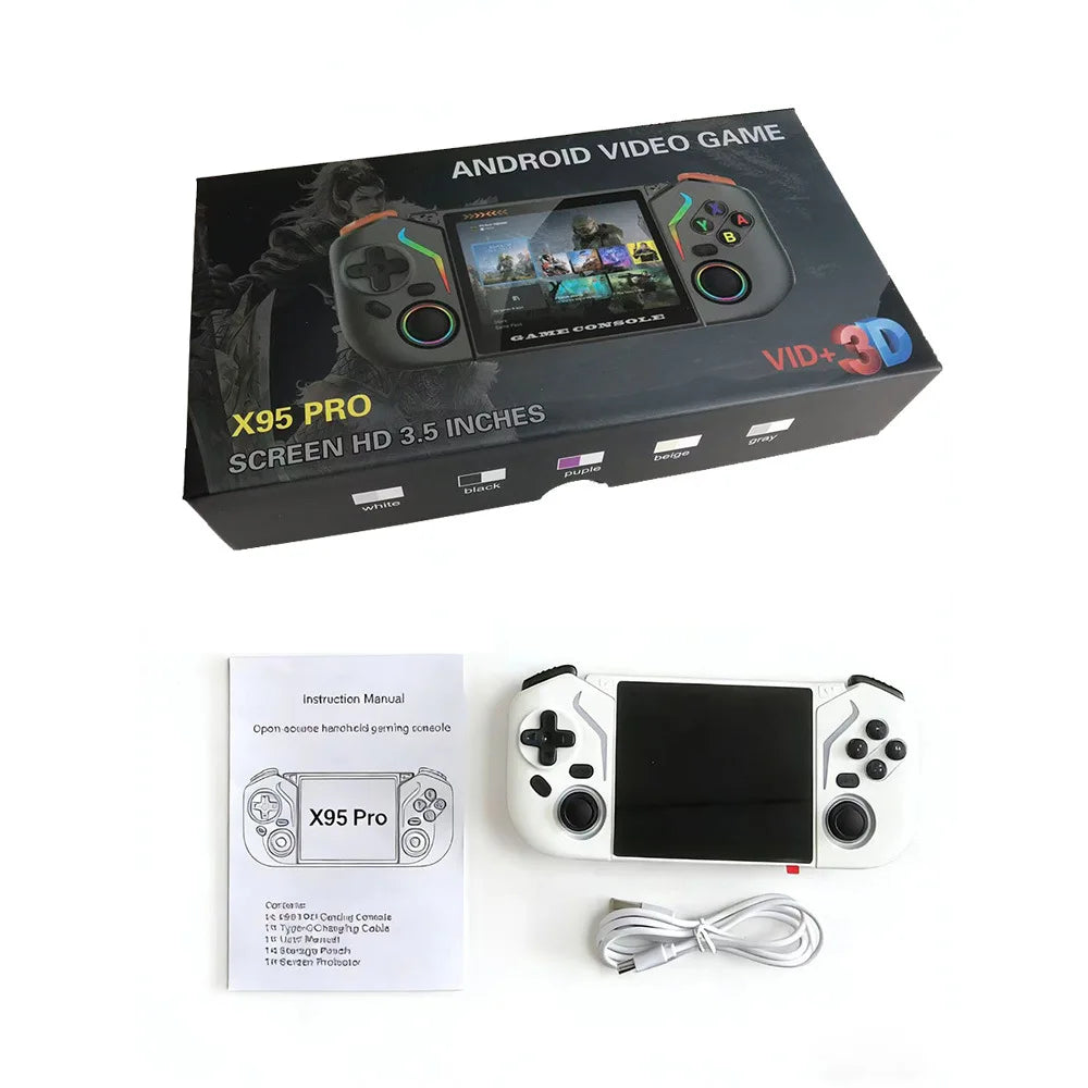 Handheld Gaming Consoles X95 Pro Open Source Android Dual System Dual Joystick Retro Portable Video Game Player For Adults Use