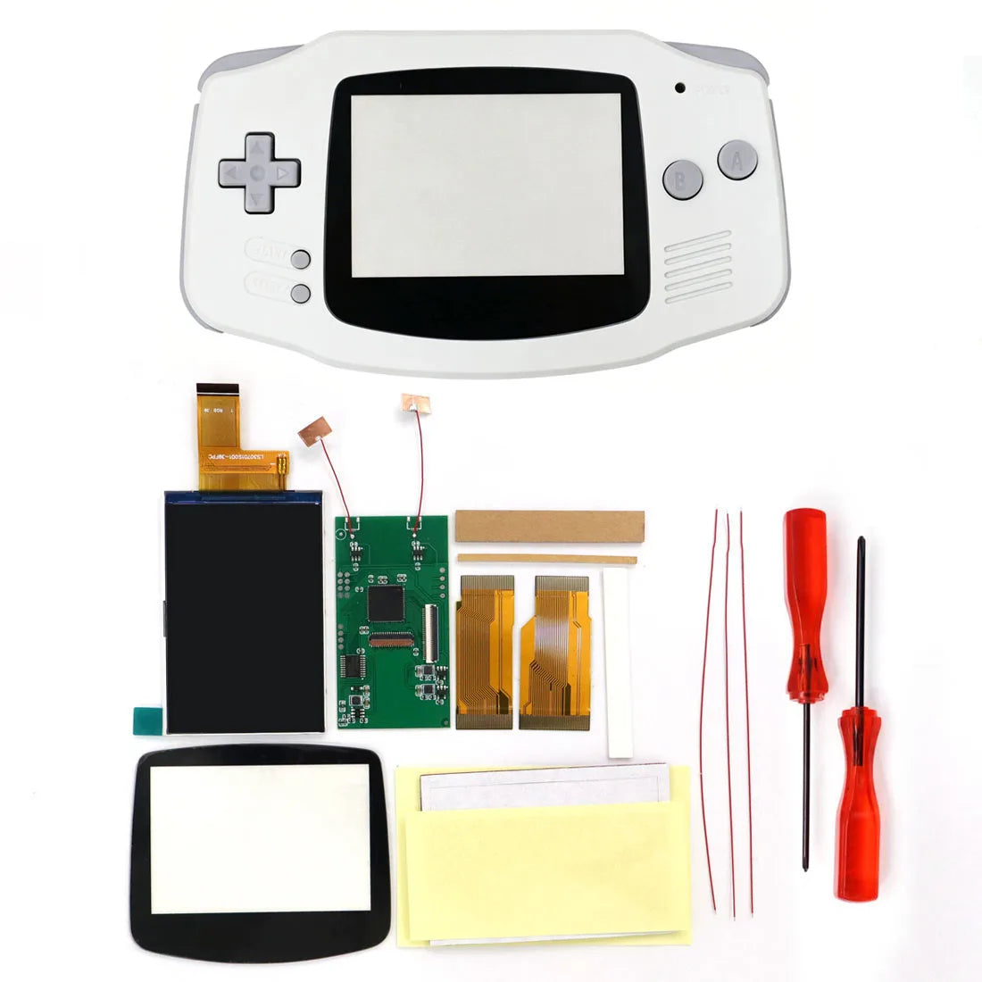 HISPEEDIDO 3.0'' Desaturation IPS LCD V5 Screen For GBA Cut-free Shell High Brightness Kit Support Pixel Menu For Gameboy Advanc