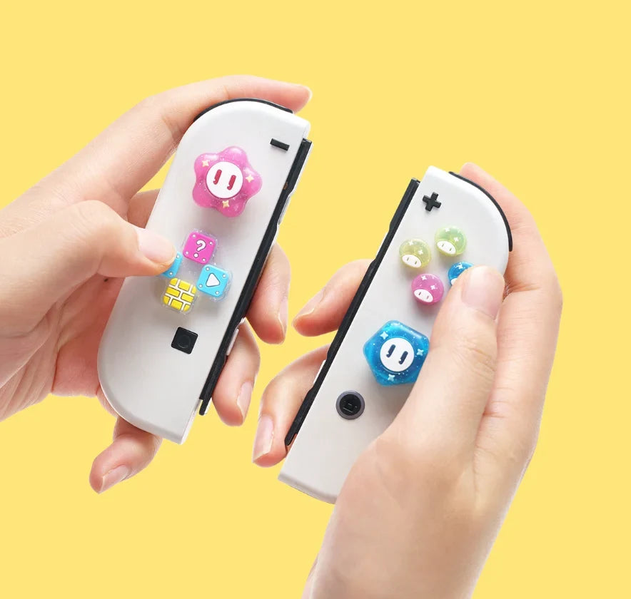 Joy-Con Cover for Nintendo Switch 2/OLED, Bling Mushroom Star