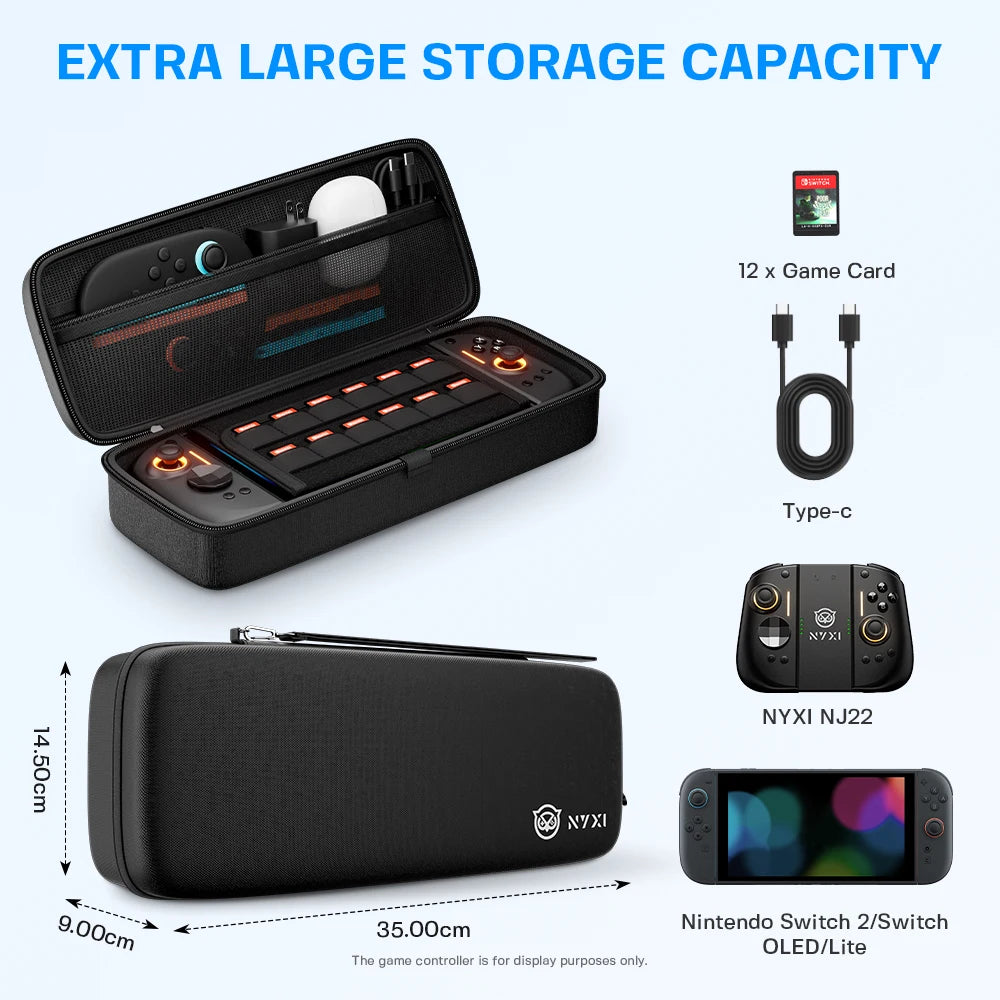 NYXI Odyssey Case for Switch OLED and Switch 2 Console