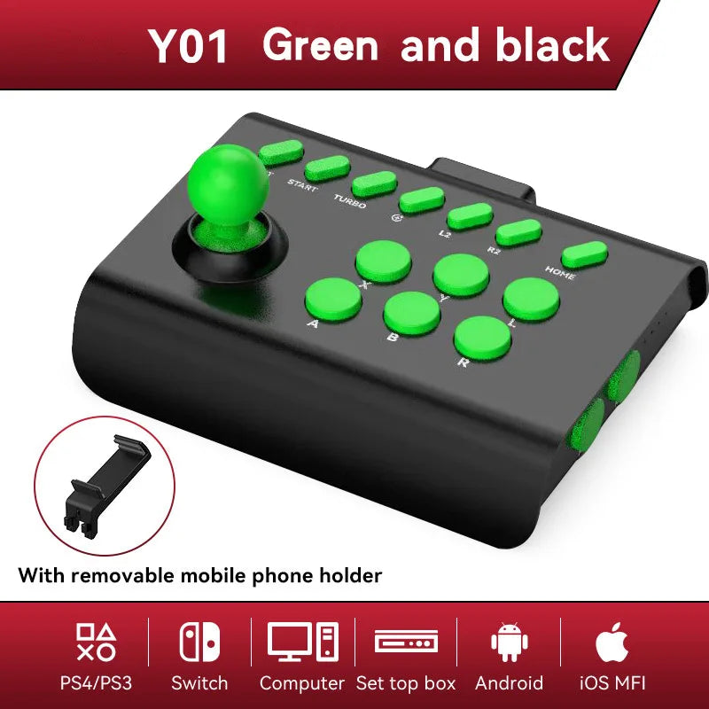 Arcade Gamepad Bluetooth Controller for Switch/PS4/PS3/Android