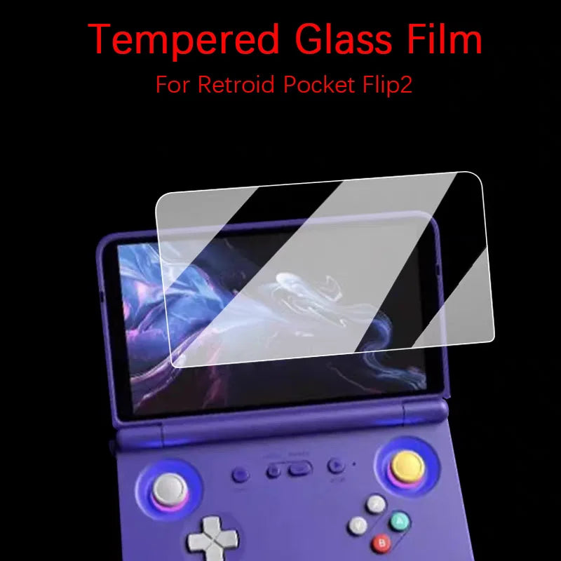For Retroid Pocket Flip2 Tempered Glass Screen Protector for Retroid Flip 2 RPF2 Console 9H HD Tempered Film Scratch-resistant