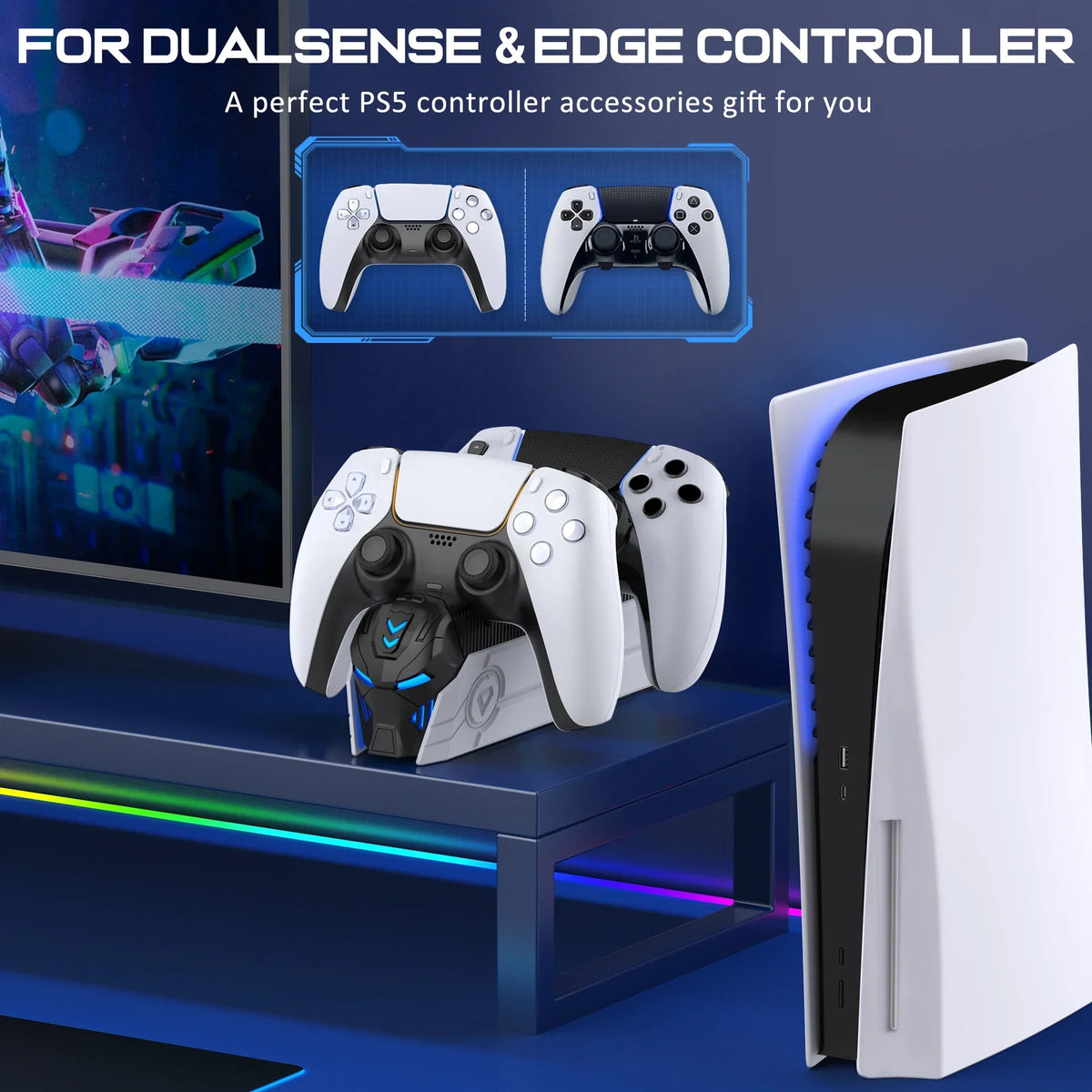 PS5 Controller Dual Charging Station DualSense Charger Stand