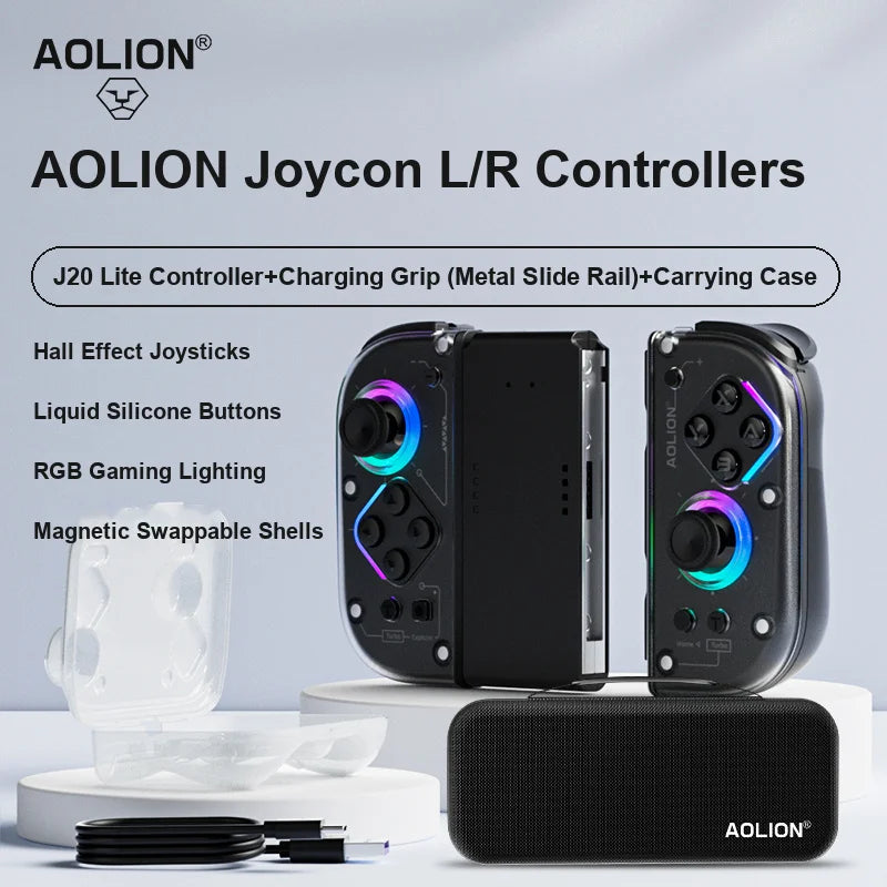 AOLION J20 Hall Joy-con Gamepad for NS2/Switch OLED/Switch NFC HD Shake Lite Left and Right Split Game Controller