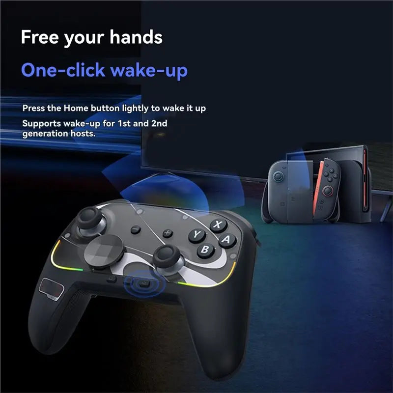 B68A For Switch2/PC/Phone/Steam/TV Wireless Gamepad S10 RGB Controller TMR Stick HD Vibration Support For Pokemon