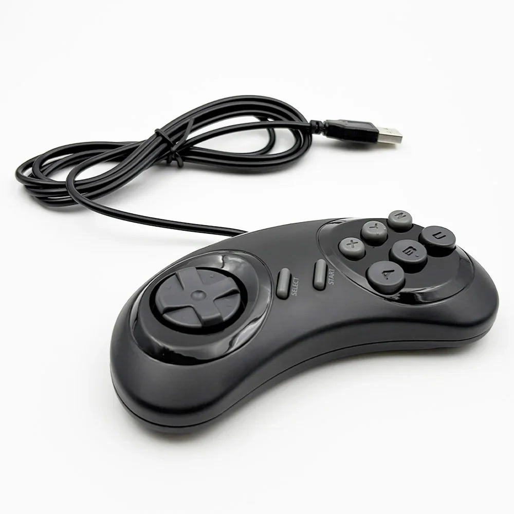 Wired Gamepad for MD PLUS Game Console Replacement Controller