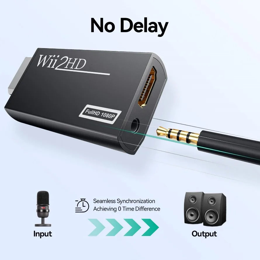 Wii to HDMI Converter Adapter with 720p or 1080p Output