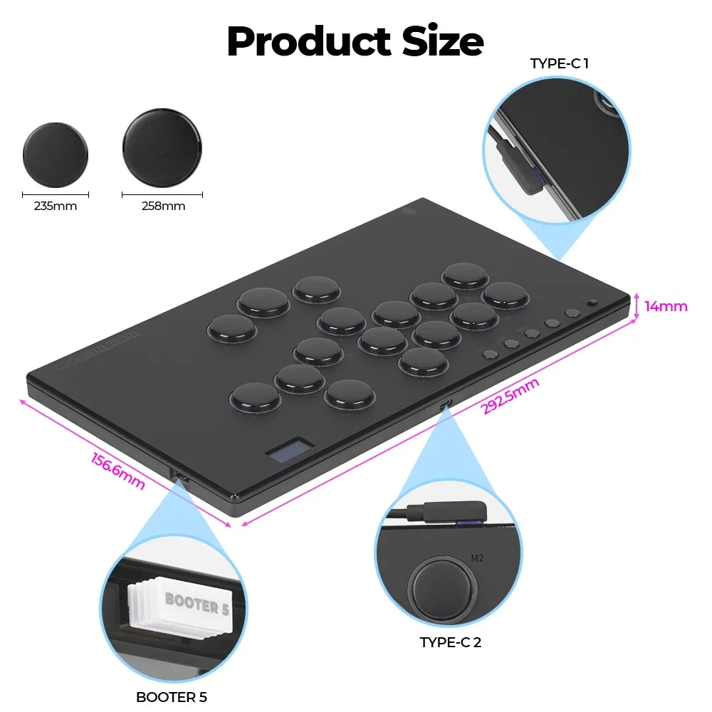 Haute42 COSMOX E16 Mirrored Leverless Controller for Left-Handers