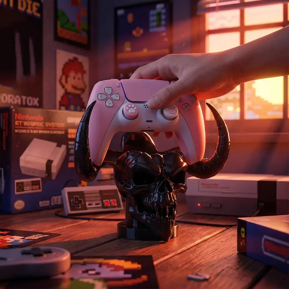 PS5 and PS4 Heart-Shaped Controller Stand with Retro Design
