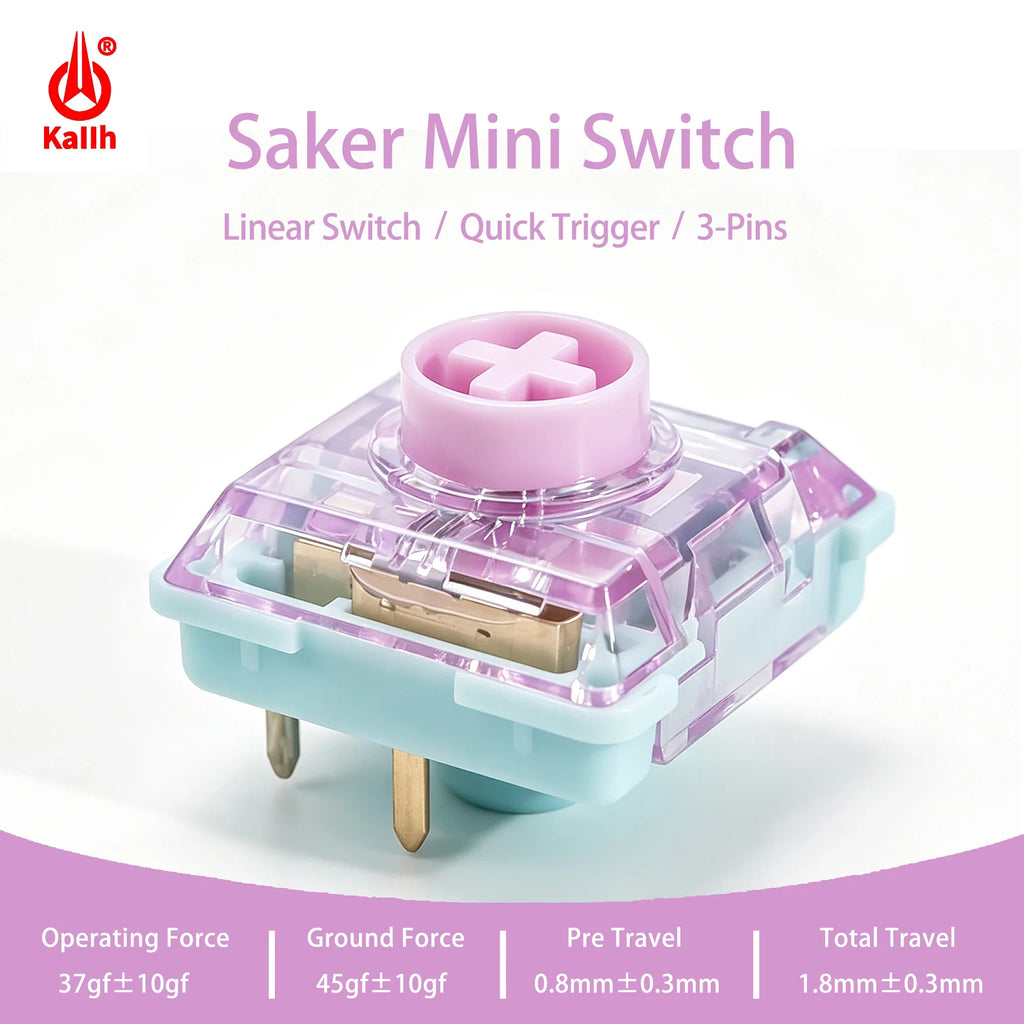 Kailh Hitbox Keyboard Switch 1353 Saker Mini Low Profile Silent Linear Creamy Switches 37gf For DIY Gaming Mechanical Keyboard
