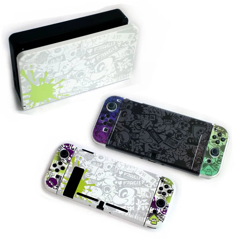 Hard Case for Nintendo Switch OLED, Crystal Clear TV Dock Shell
