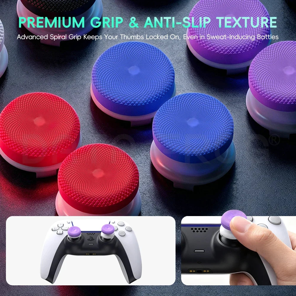 Thumb Stick Grips for PS4/PS5/Xbox, 2-Pack, High/Low Caps
