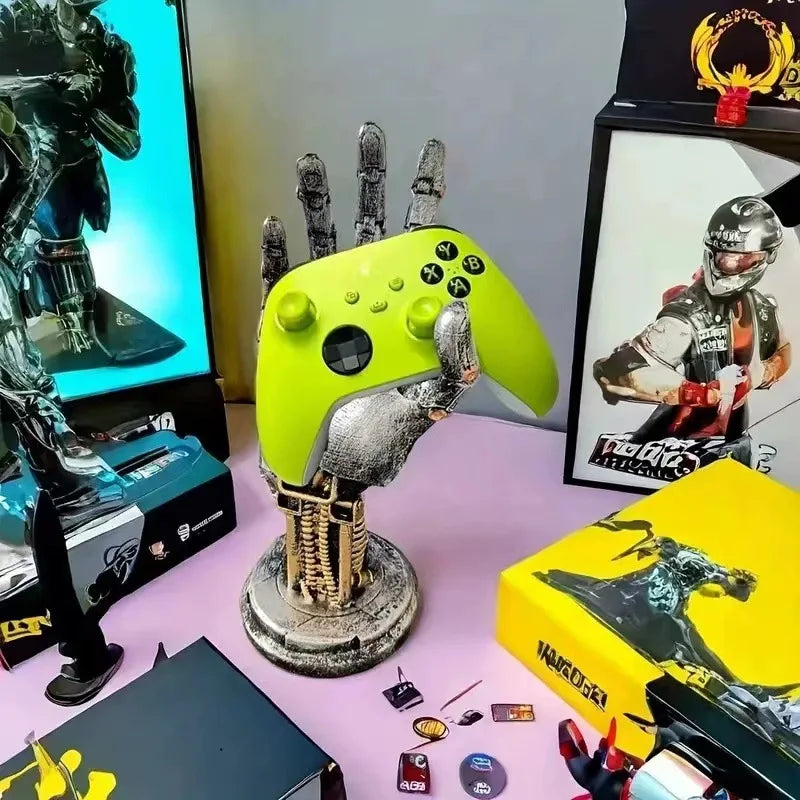3D Cyberpunk Game Controller Stand | Multi-functional Desktop Organizer, Suitable for Controllers and Mobile Phones