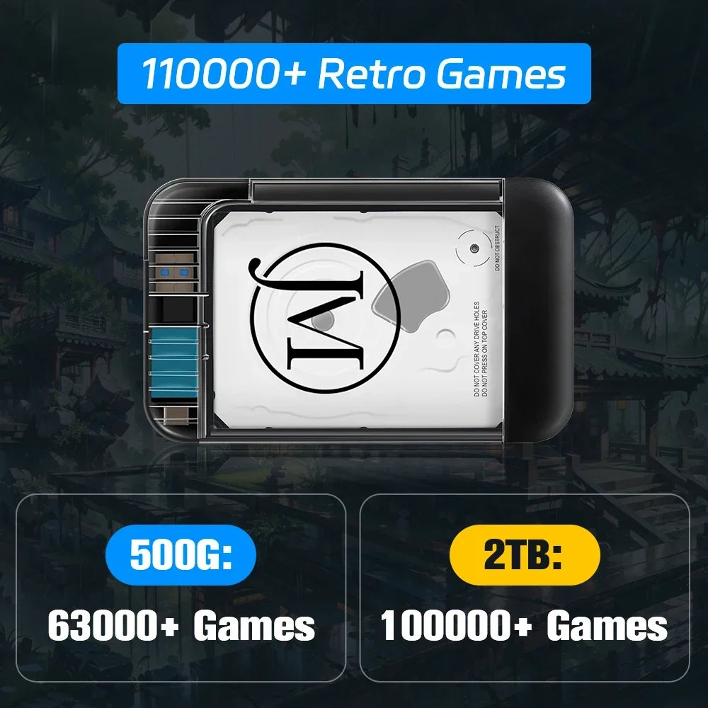 Retro Game HDD for PC, Up to 110000 Games, PS2/PS3/PSP Emulators
