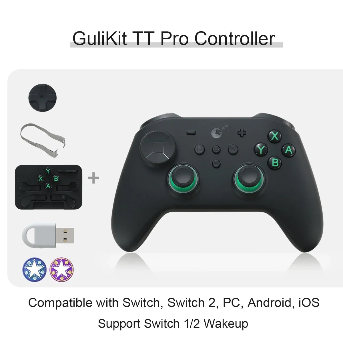 GuliKit TT Pro TMR Controller for Nintendo Switch 1/2, PC