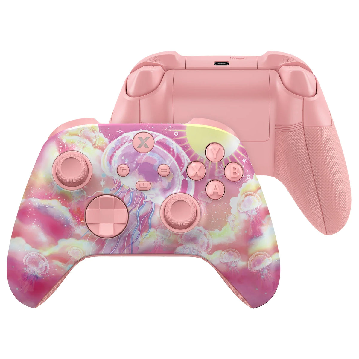eXtremeRate Full Set Shell for Xbox Series X/S, Pinky Jellyfish