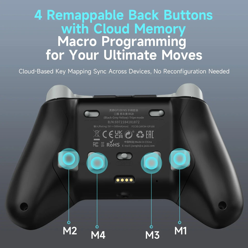 Ajazz GP100 NS Tri-Mode Hall Effect Controller for Switch & PC